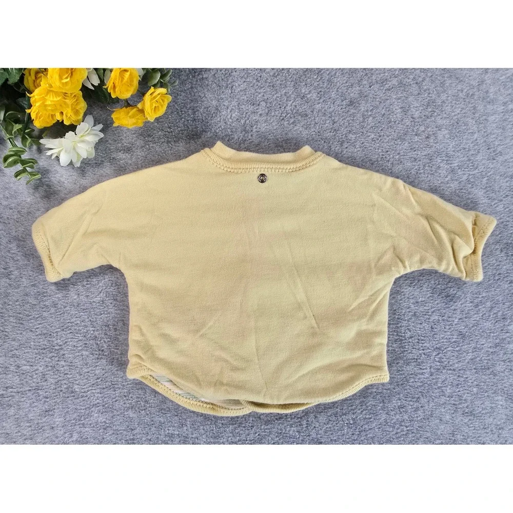 Vintage 1998 Gymboree Baby Cardigan Yellow Pastel Spring Abroad Snap Front 0-3m